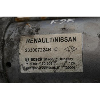 Μίζα Nissan Qashqai - Renault Clio K9K 2014-2017 BOSCH 233007224R (Dacia) (Γνήσιο)