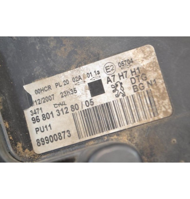 Φανάρι Εμπρός Δεξί Peugeot 207 2006-2014 9680131280/05