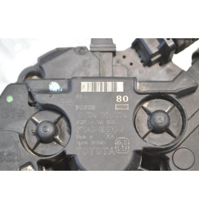 Δυναμό Toyota Avensis T25 Αρ.Κινητήρα 1ΖΖ 2003-2008 27060-0D30-F 0124315024