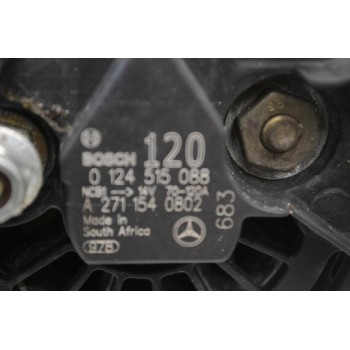 Δυναμό Mercedes-Benz E200 1.8 W211 C200 W203 271948 2003-2010 BOSCH A2711540802 0124515088 (120A)