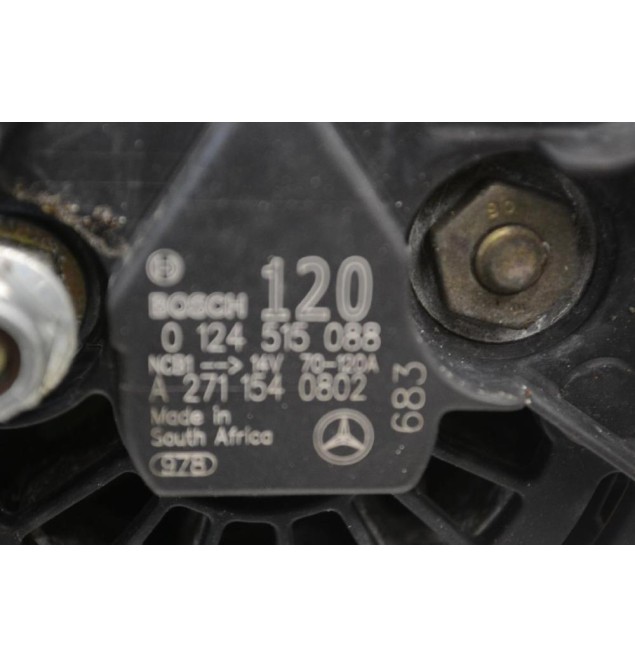 Δυναμό Mercedes-Benz E200 1.8 W211 C200 W203 271948 2003-2010 BOSCH A2711540802 0124515088 (120A)