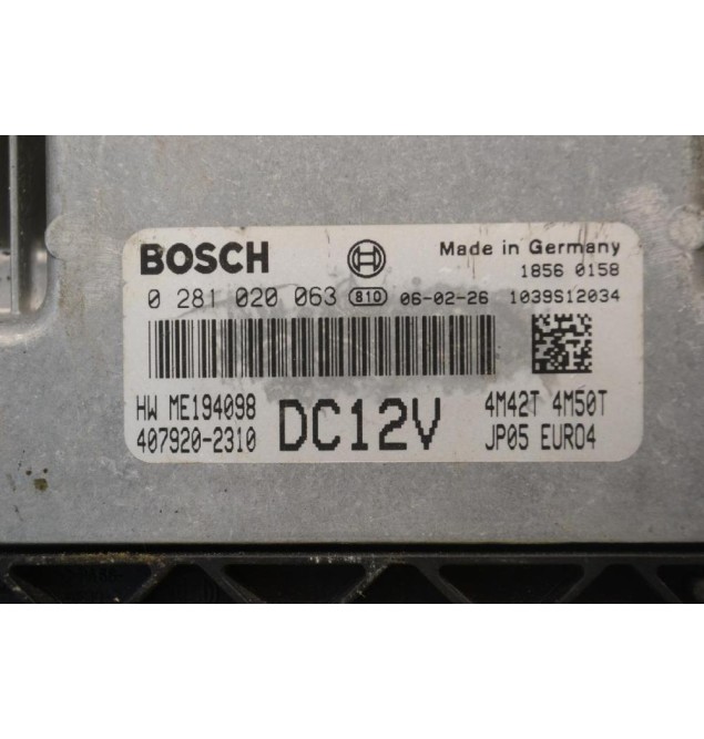 Εγκέφαλος Mitsubishi Canter 4M42/4M50 Bosch DC12v EURO4 2000-2010 0281020063 ME194098 407920-2310
