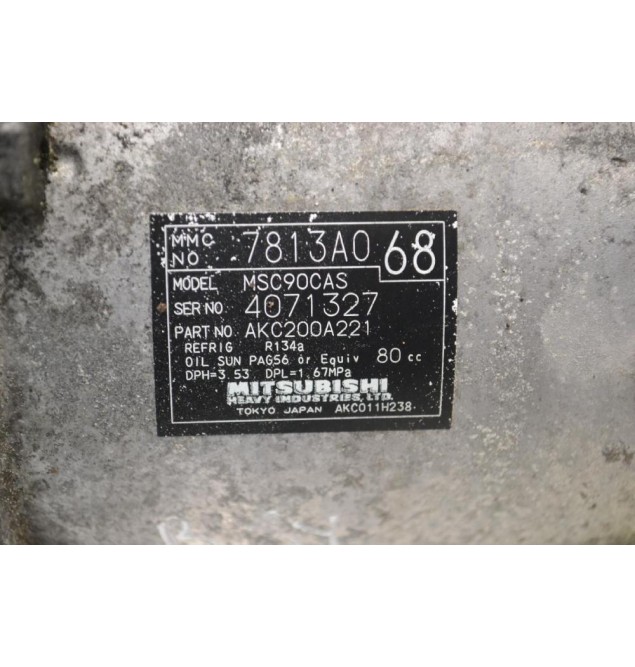 Κομπρεσέρ Aircondition - A/C Mitsubishi Outlander 2.0 BSY / 2.4 4B12 2007-2012 7813A068 MSC90CAS AKC200A221