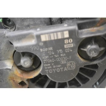 Δυναμός Toyota Corolla 1.4cc VVTi 4ZZ 80A 2001-2006 27060-0D030F / 0124315024 (Γνήσιος)