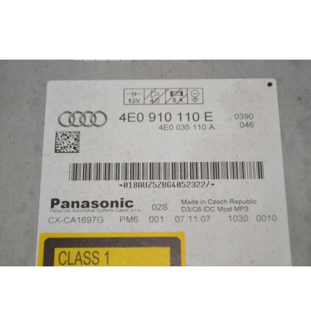 CD Changer Audi A8 2008-2011 4E0910110E 4E0035110A
