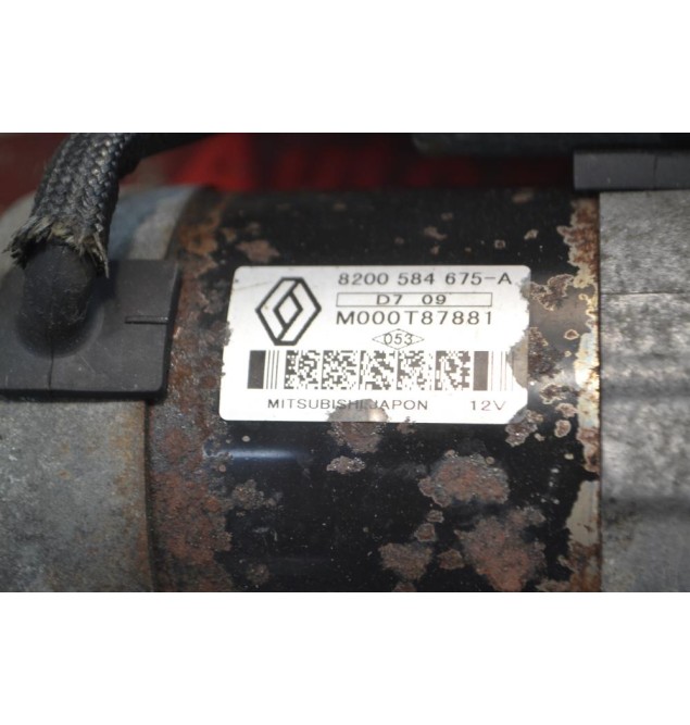 Μίζα Renault Clio III Diesel 12 Δόντια Αρ.Κινητήρα K9K766 2005-2012 8200584675-A M000T87881