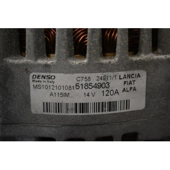 Δυναμό Alfa Romeo Mito / Giulietta 1.4 Turbo MultiAir 120A 955A7000 2009-2014 MS1012101081 51854903 (Fiat Doblo Tipo 500 Bravo Grande Punto / Lancia Delta)