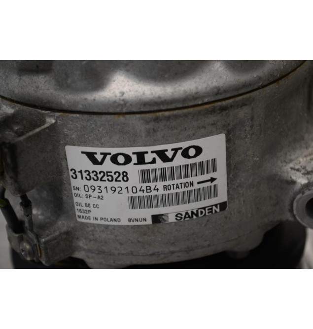 Κομπρεσέρ Aircondition A/C Volvo XC70 XC60 S60 S80 V60 V70 V40 D4204T5 2013-2024 31332528 (Γνήσιο)