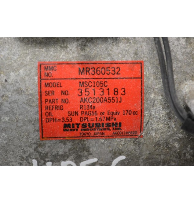 Κομπρεσέρ Aircondition Mitsubishi L200 4D56 K74 1997-2005 MR360532