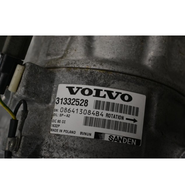 Κομπρεσέρ Aircondition A/C Volvo XC70 XC60 S60 S80 V60 V70 V40 D4204T5 2013-2024 31332528 (Γνήσιο)