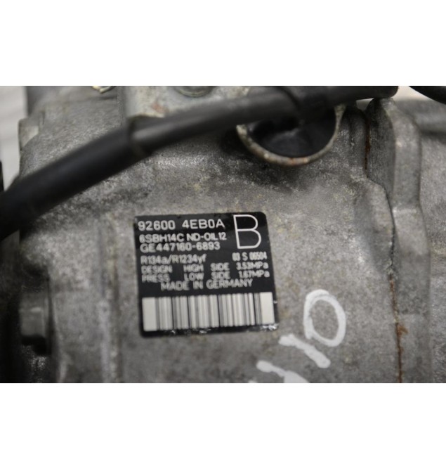 Κομπρεσέρ Aircondition Nissan Qashqai X-Trail Pulsar H5FE / R9M 2014-2021 92600-4EB0A GE447160-6892 (Renault Kadjar Koleos Megane Espace Talisman Scenic / Dacia)