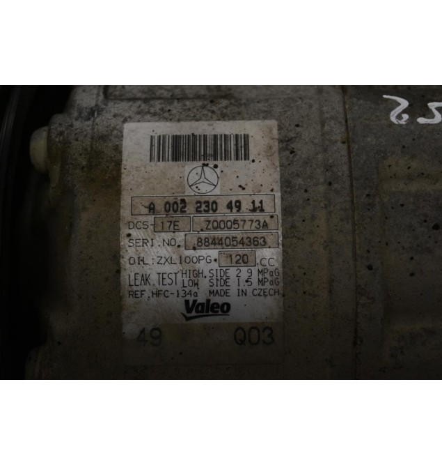 Κομπρεσέρ Aircondition - A/C Mercedes-Benz C Class W204 271950 2004-2012 VALEO A0022304911