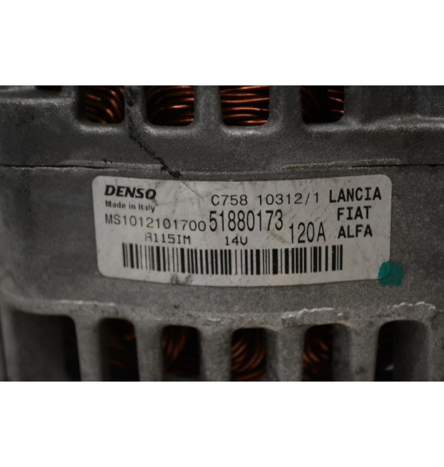 Δυναμό Fiat 500 / Panda 1.3 Multijet 120A 2000-2016 MS1012101700 51880173 (Diesel)