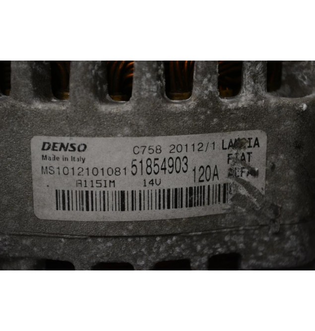 Δυναμό Alfa Romeo Mito / Giulietta 1.4 Turbo MultiAir 120A 955A7000 2009-2014 MS1012101081 51854903 (Fiat Doblo Tipo 500 Bravo Grande Punto / Lancia Delta)
