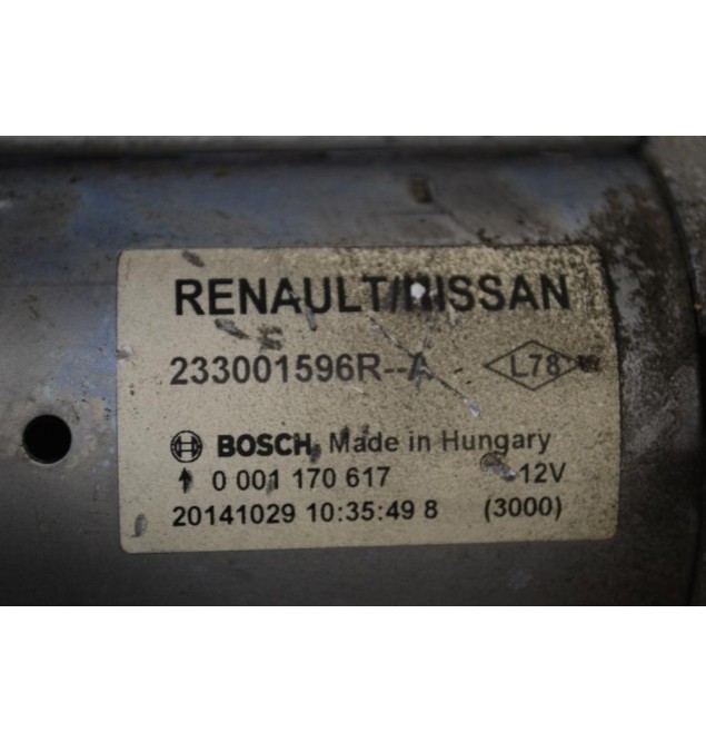 Μίζα Nissan Qashqai / X-Trail 1.6 DCI R9M 2008-2018 BOSCH 233001596R 0001170617