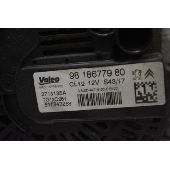 Δυναμό Peugeot 208 2008 308 108 3008 1.2 Turbo 2017-2021 9818677980 (Citroen C1 C3 C4 C-Elysee Berlingo DS3 / Opel Combo Crossland) HN01 HM01 EB2 EB2DTS EB2DT EB2F HMP HMW HNY HNV HNW
