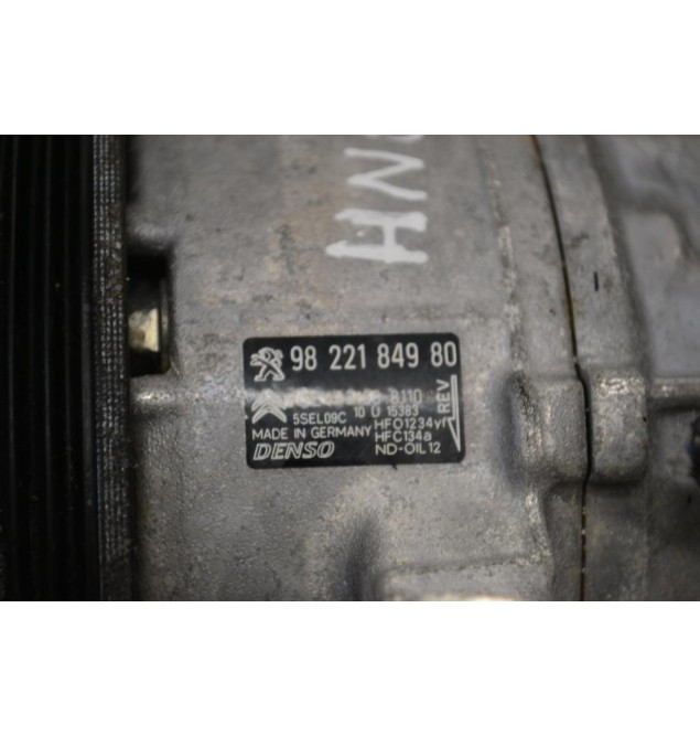 Κομπρεσέρ Aircondition A/C Peugeot 208 2008 308 3008 1.2 Turbo 2017-2021 9822184980 (Citroen C3 C4 Berlingo DS3 / Opel Combo Crossland) HN01 HM01 EB2 EB2DTS EB2DT EB2F HMP HMW HNY HNV HNW