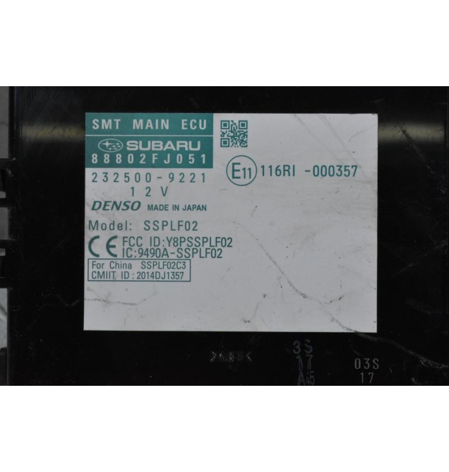 Εγκέφαλος / Πλακέτα Ελέγχου Προσβασης Χωρίς Κλειδί Subaru Impreza / XV 2005-2020 88802FJ051 232500-9221 (Γνήσιο)