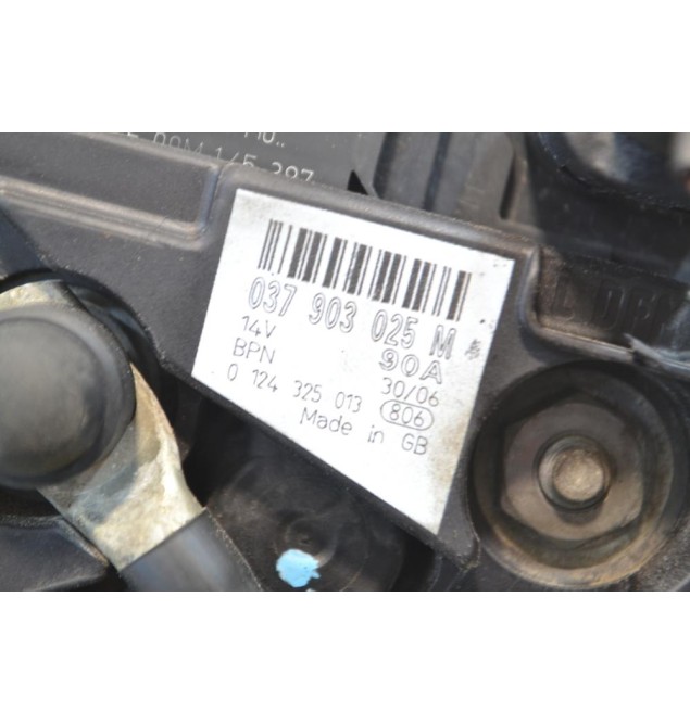 Δυναμό Volkswagen Polo Αρ.Κινητήρα ΒΒΖ 2001-2008 037903025M 0124325013