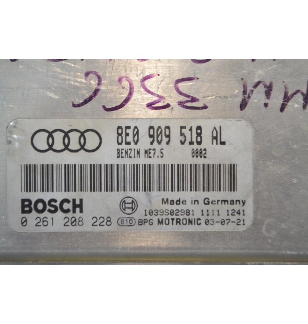 Εγκέφαλος Κινητήρα Audi A4 1.8T Quattro Αρ.κινητήρα BFB 2004-2008 8E0909518AL 0261208228