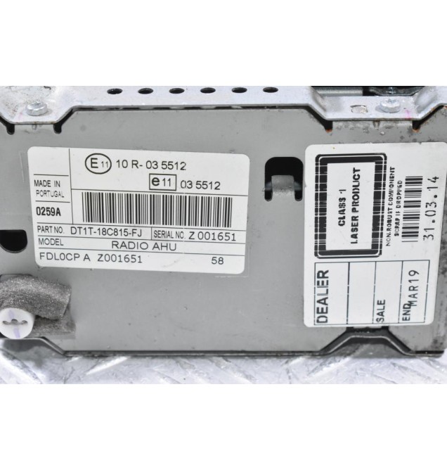 Ράδιο-CD Ford Transit Connect / Tourneo / Transit Courier 2013-2019 DT1T-18C815-FJ (Γνήσιο)