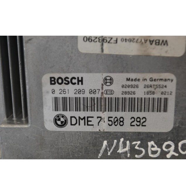 Εγκέφαλος  Bmw 318i / 316i E46 N43B20 2001-2005 Bosch 0261209007