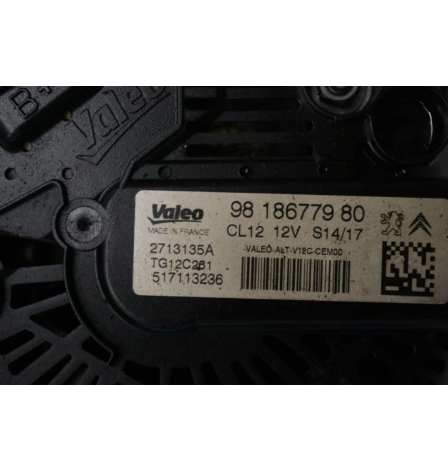 Δυναμό Peugeot 208 2008 308 108 3008 1.2 Turbo 2017-2021 9818677980 (Citroen C1 C3 C4 C-Elysee Berlingo DS3 / Opel Combo Crossland) HN01 HM01 EB2 EB2DTS EB2DT EB2F HMP HMW HNY HNV HNW
