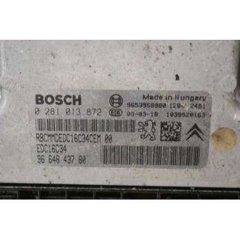 Εγκέφαλος Citroen Berlingo - Pegeuot Partner 1.6 HDI 9H03 2015-2018 0281013872 9664843780 1039S20163 9653958980
