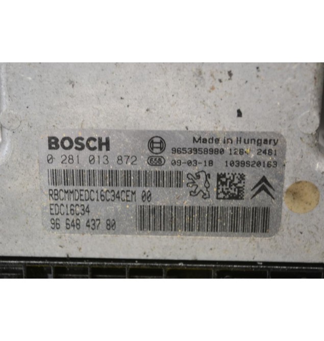 Εγκέφαλος Citroen Berlingo - Pegeuot Partner 1.6 HDI 9H03 2015-2018 0281013872 9664843780 1039S20163 9653958980