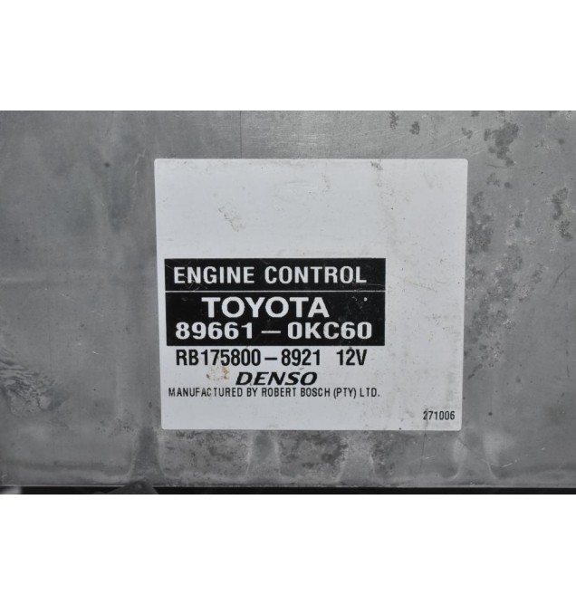Σετ Immobilizer Toyota Hilux KUN25 2005-2012 89661-0KC60 175800-8921 285963Y50 89741-71010