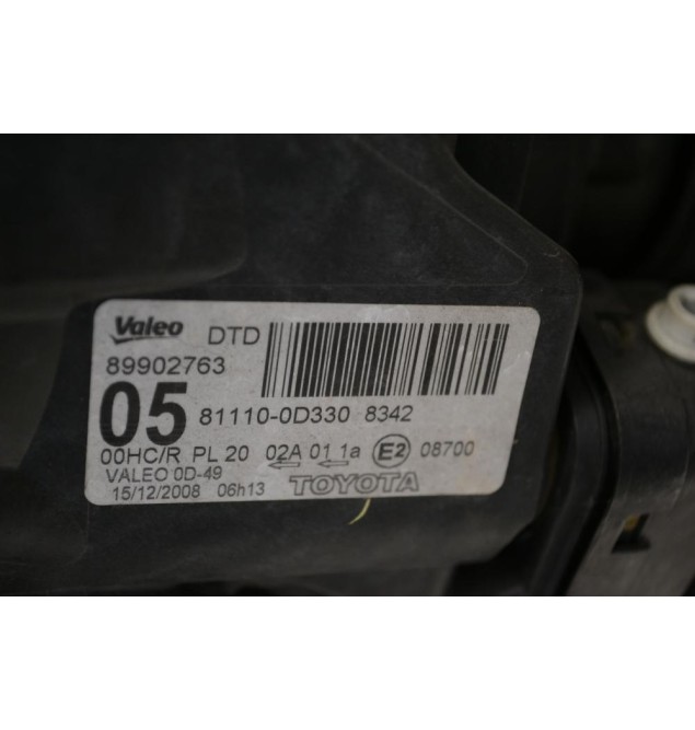 Φανάρι Εμπρός Αριστερά Toyota Yaris 2009-2011 89902763