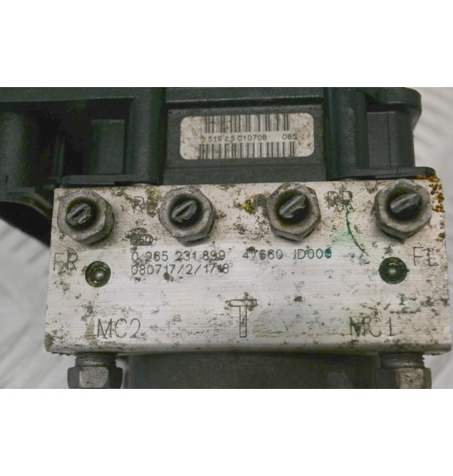 Μονάδα ABS Nissan Qashqai 2007-2013 BOSCH 47660-JD000 47660JD000 0265231899 0265800609