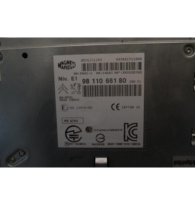 Ράδιο - CD Peugeot 208 - 2008 2010-2020 9811066180 (Citroen C4) (Γνήσιο)