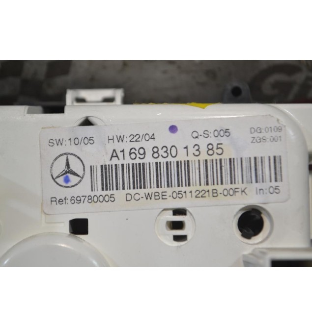 Χειριστήριο Κλιματισμού Mercedes-Benz A Class W169 2004-2012 A1698301385