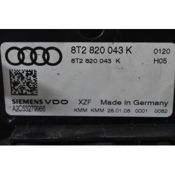 Χειριστήριο Κλιματισμού Audi A5 A4 2008-2016 8T2820043K (Γνήσιο) (RHD Δεξιοτίμονο)