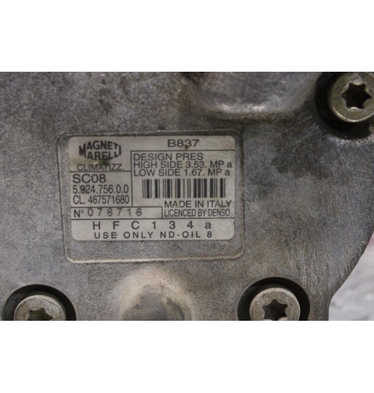 Κομπρεσέρ Aircondition - A/C Κλιματισμός Fiat Brava / Punto / Bravo 1997-2005 MAGNETI M. 592475600 B837 467571680