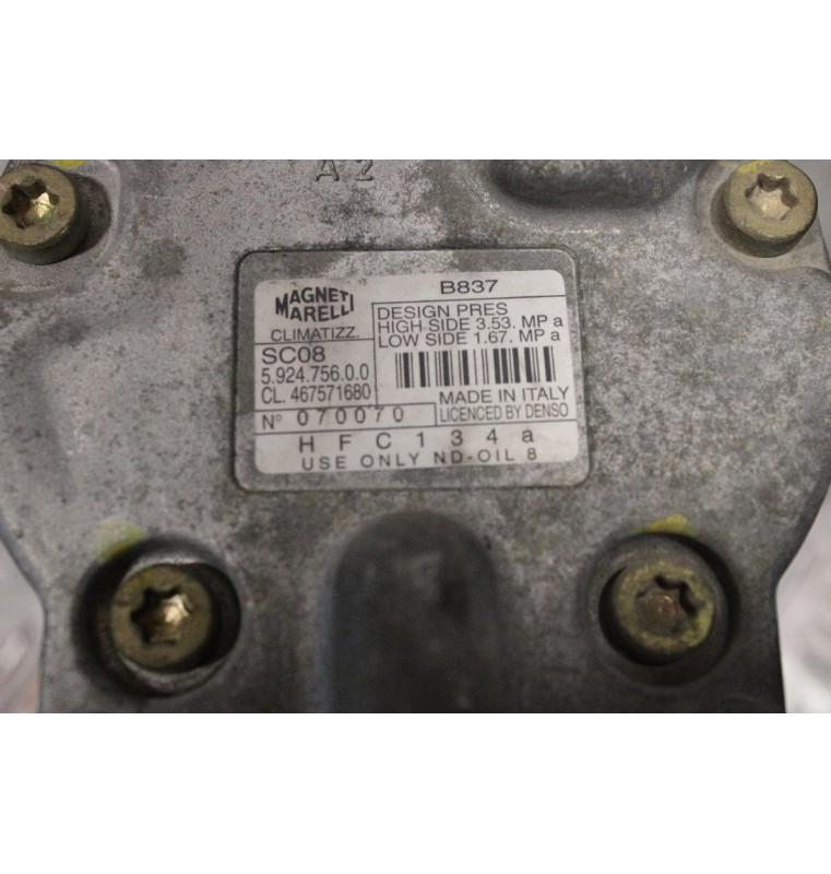 Κομπρεσέρ Aircondition - A/C Κλιματισμός Fiat Brava / Punto / Bravo 1997-2005 MAGNETI M. 592475600 B837 467571680