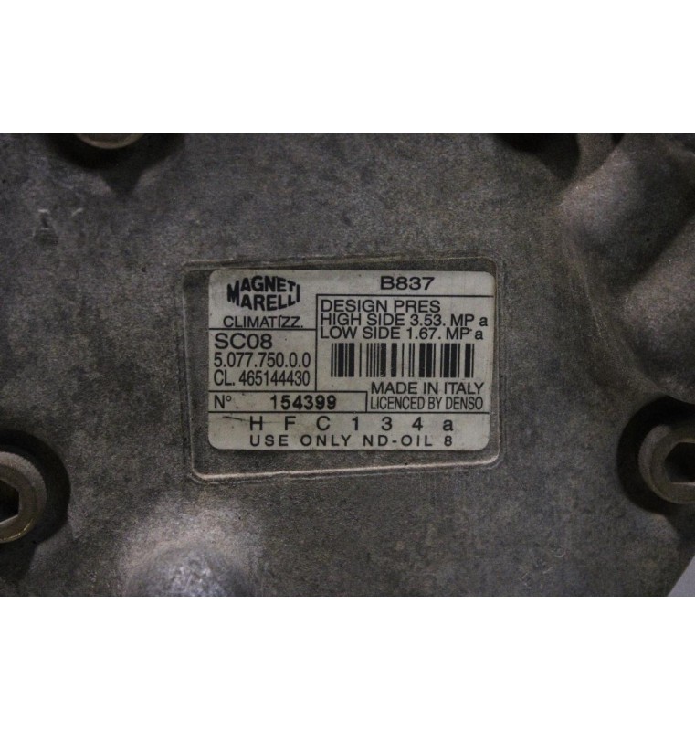 Κομπρεσέρ Aircondition - A/C Κλιματισμός Fiat Bravo 182B2000 1995-2002 507775000 465144430 B837