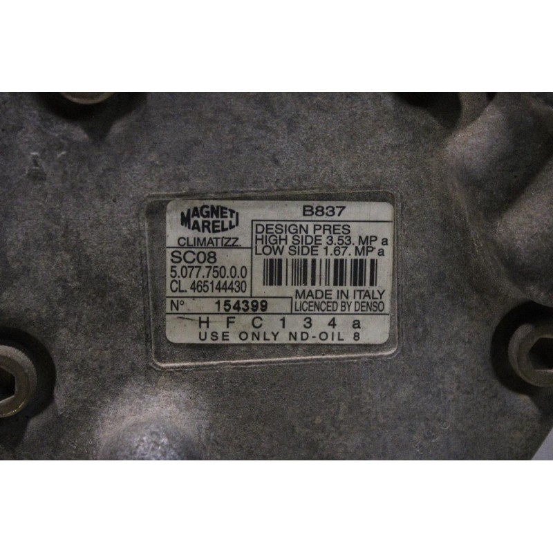 Κομπρεσέρ Aircondition - A/C Κλιματισμός Fiat Bravo 182B2000 1995-2002 507775000 465144430 B837