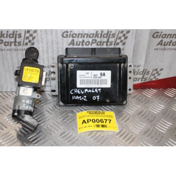 Εγκέφαλος-Σετ Immobilizer Chevrolet Matiz 2005-2010 5WY5407A 96801808 9A 96465962