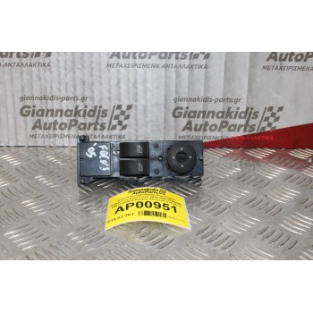 Διακόπτης Παραθύρου-Χειριστήριο Καθρεπτών Ford Focus 2004-2008 03168002 3M5T14529CD Εμπρός Αριστερά (7+6 pins)