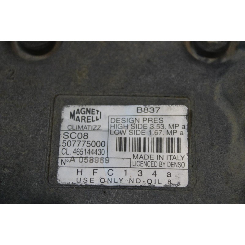 Κομπρεσέρ Aircondition - A/C Κλιματισμός Fiat Bravo 182B2000 1995-2002 507775000 465144430 B837