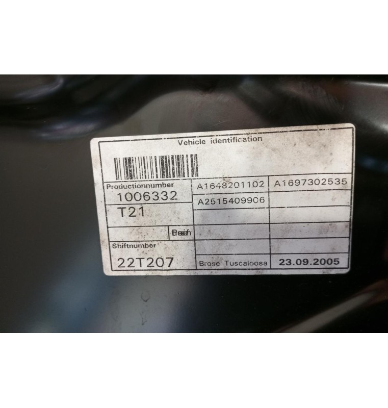 Γρύλλος - Μηχανισμός Παραθύρου Πισω Αριστερα Mercedes-Benz W251 2006-2010