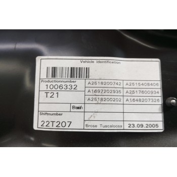 Γρύλλος - Μηχανισμός Παραθύρου Εμπρος Αριστερα Mercedes-Benz 250 2006-2010 A2515408406