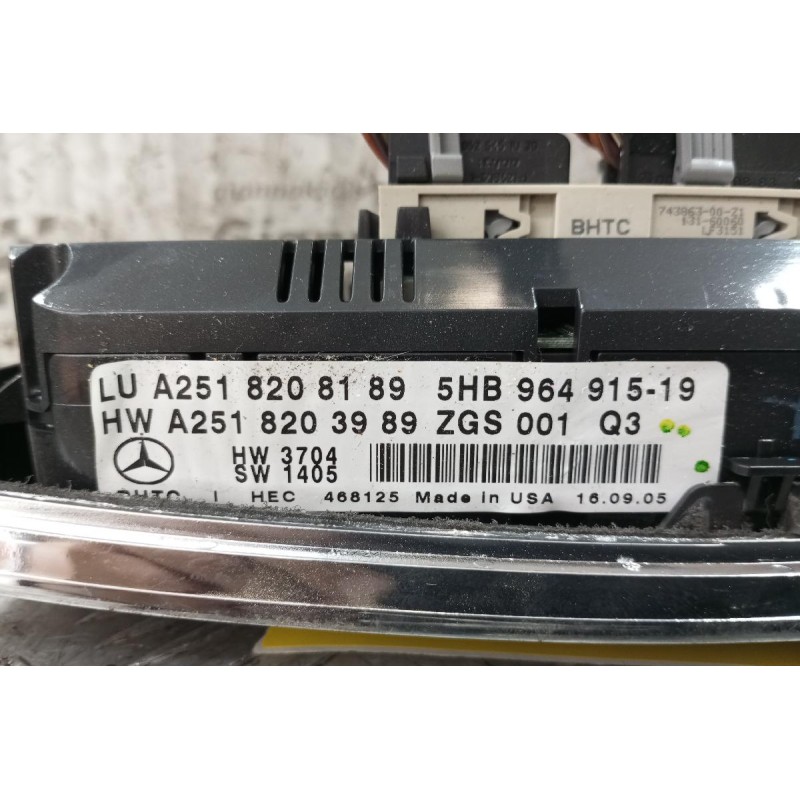 Διακόπτες Αλαρμ Esp Και Χειριστηριο Κλιματισμου Mercedes-Benz W251 2006-2010 A2518208189