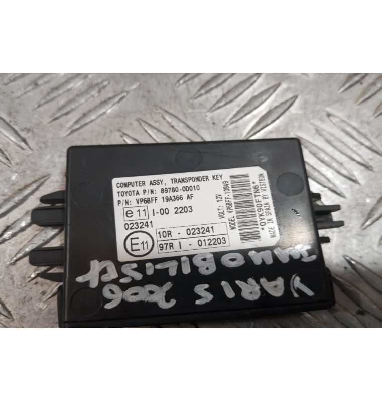 Σετ Immobilizer Toyota Yaris 2006-2012 89780-0D010 89783-0D020 N0502241256B 89661-0D450