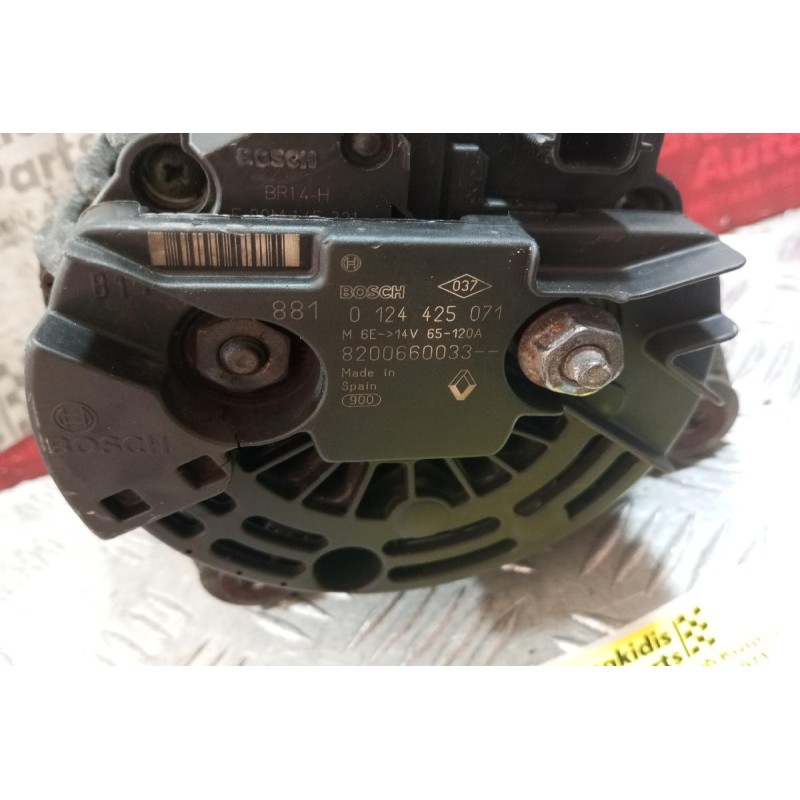 Δυναμό Renault Kangoo Κωδ.Κινητηρα K9KW7 1998-2003 0124425071