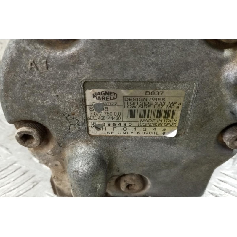 Κομπρεσέρ Aircondition - A/C Κωδ.Κινητηρα 176B9000 Fiat Punto 1999-2001 465144430