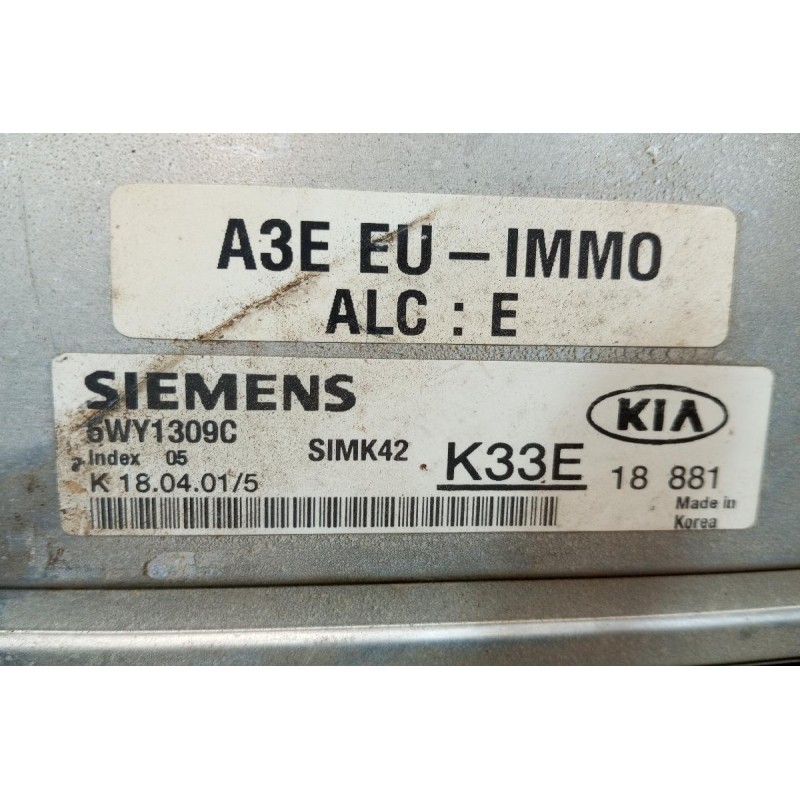 Εγκέφαλος Κινητηρα Kia Rio Κωδ.ΚΙνητηρα A3E 1998-2001 5WY1309C
