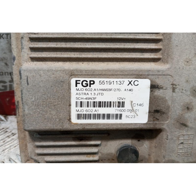 Εγκέφαλος Κινητηρα Opel Astra H Κωδ.Κινητηρα Z13DTH 2004-2010 55191137